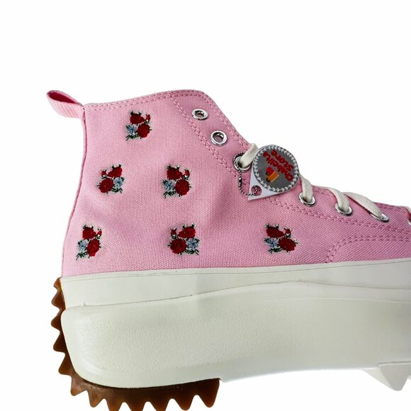 ✨Converse Run Star Hike Platform Hi Sz 9.5 Men Shoes Sneakers Pink Roses A05192C - Picture 9 of 11